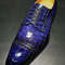 Men's Handmade  Purple Patani Crocodile Print Leather Oxfdord Brogue Toe Cap Lace yup Formal Shoes.jpg