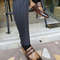 Men's Handmade Beige Patina Leather Oxford Brogue Wingtip Buckle Straps Shoes.jpg