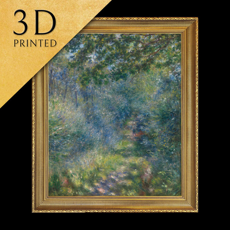 Path in the Forest by Pierre Auguste Renoir, 3d Printed with texture and brush strokes looks like original oil-painting, code335.jpg
