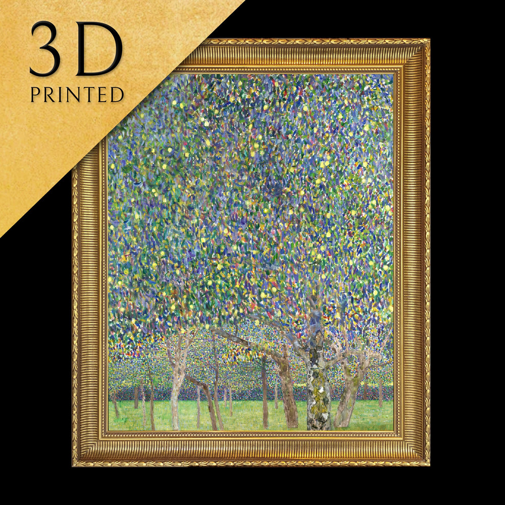 Pear Tree by Gustav Klimt, 3d Printed with texture and brush strokes looks like original oil-painting, code032.jpg