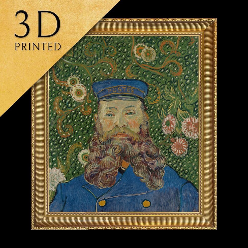 Portrait of Joseph Roulin by Vincent van Gogh, 3d Printed with texture and brush strokes looks like original oil-painting,, code355.jpg