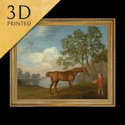 pumpkin with a stable-lad by george stubbs, 3d printed with texture and brush st
