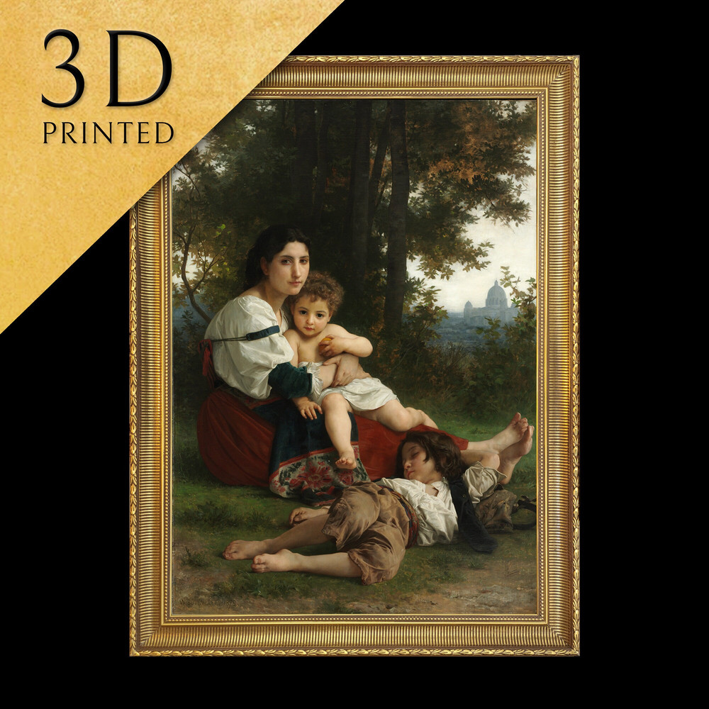 Rest by William-Adolphe Bouguereau, 3d Printed with texture and brush strokes looks like original oil-painting, code280.jpg