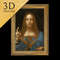 Salvator Mundi by Leonardo Da Vinci, 3d Printed with texture and brush strokes looks like original oil-painting, code047.jpg