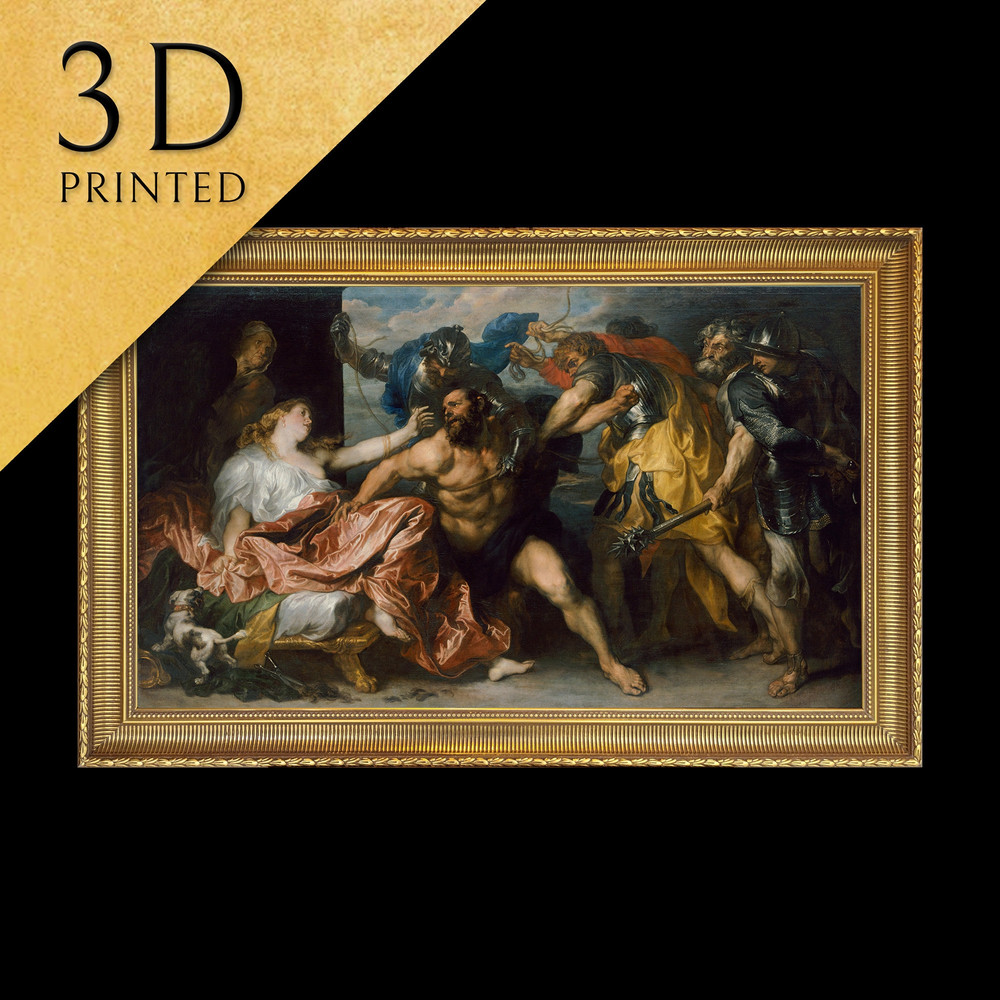 Samson and Delilah by Anthony van Dyck, 3d Printed with texture and brush strokes looks like original oil-painting, code434.jpg
