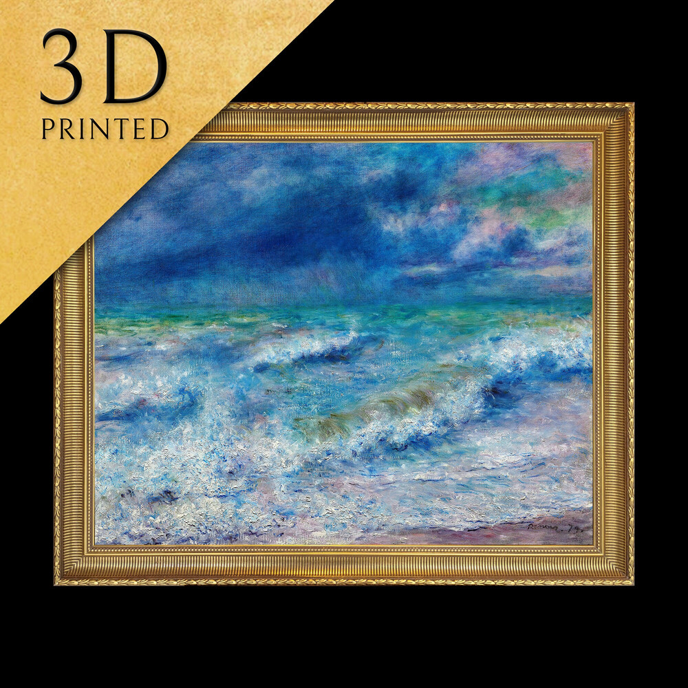 Seaspace by Pierre Auguste Renoir, 3d Printed with texture and brush strokes looks like original oil-painting, code051.jpg