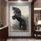 black horse canvas wall art, prancing horse canvas print art, noble horse canvas wall art, muscular horse ready to hang canvas wall art.jpg