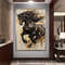 black horse canvas wall art, running horse canvas print art, muscular horse ready to hang canvas wall art, noble animal canvas print art.jpg