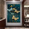 blue butterflies canvas wall art, golden butterflies canvas wall art, flying butterflies canvas wall art, abstract lines canvas print art.jpg
