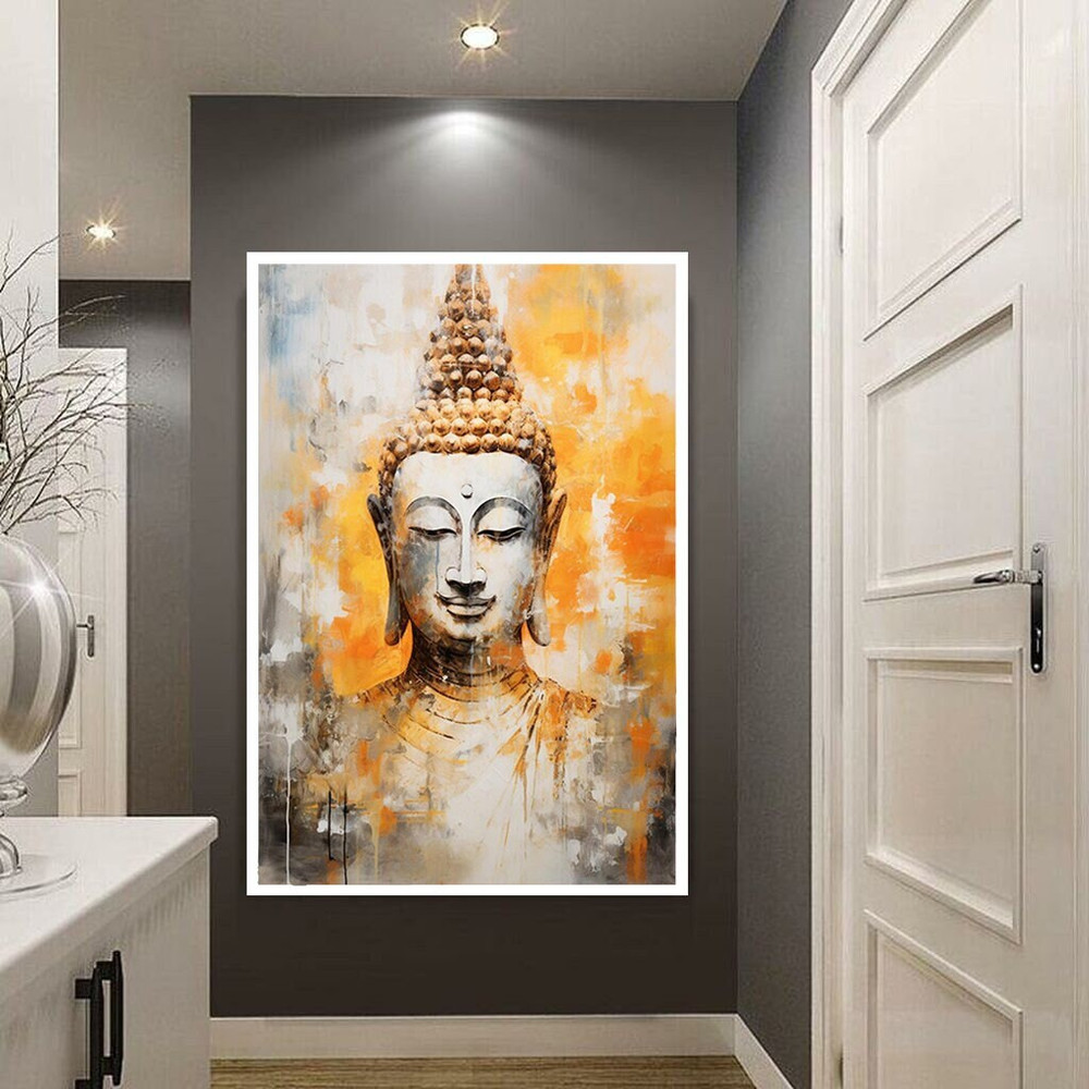 buddha canvas print, colorful wall decor, sculpture canvas art, different buddha art, different sculpture decors.jpg