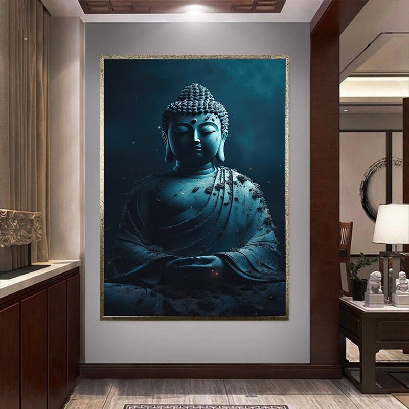 Buddha Canvas, Buddhism God Canvas, Shipped Ready to Hang, Free Shipping, Modern Home Living Room Canvas, Bedroom Canvas, Wall Decoration.jpg