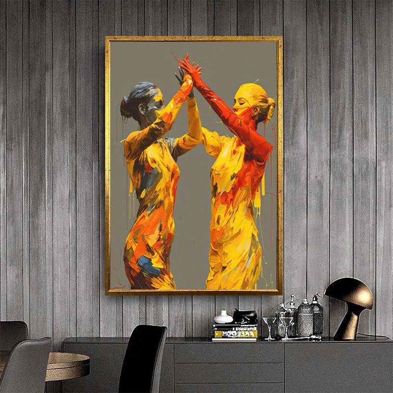 dancing woman canvas print, woman wall decor, painted women art, dance decor, dance art, painted woman wall art.jpg