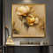 floral canvas print,  gold flower art, floral decor, ready to hang canvas, art print.jpg