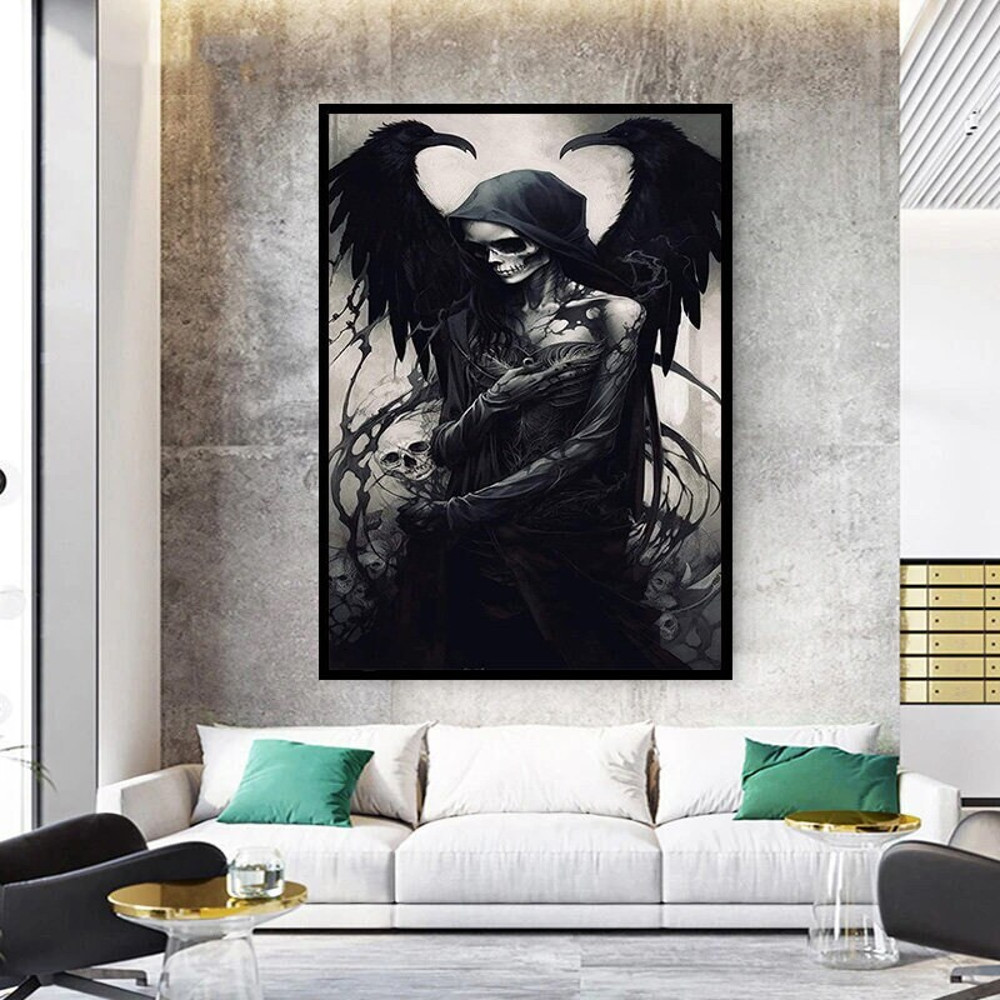 grim reaper canvas wall art, grim reaper canvas print art, angel woman canvas wall art, grim reaper woman canvas wall decor.jpg