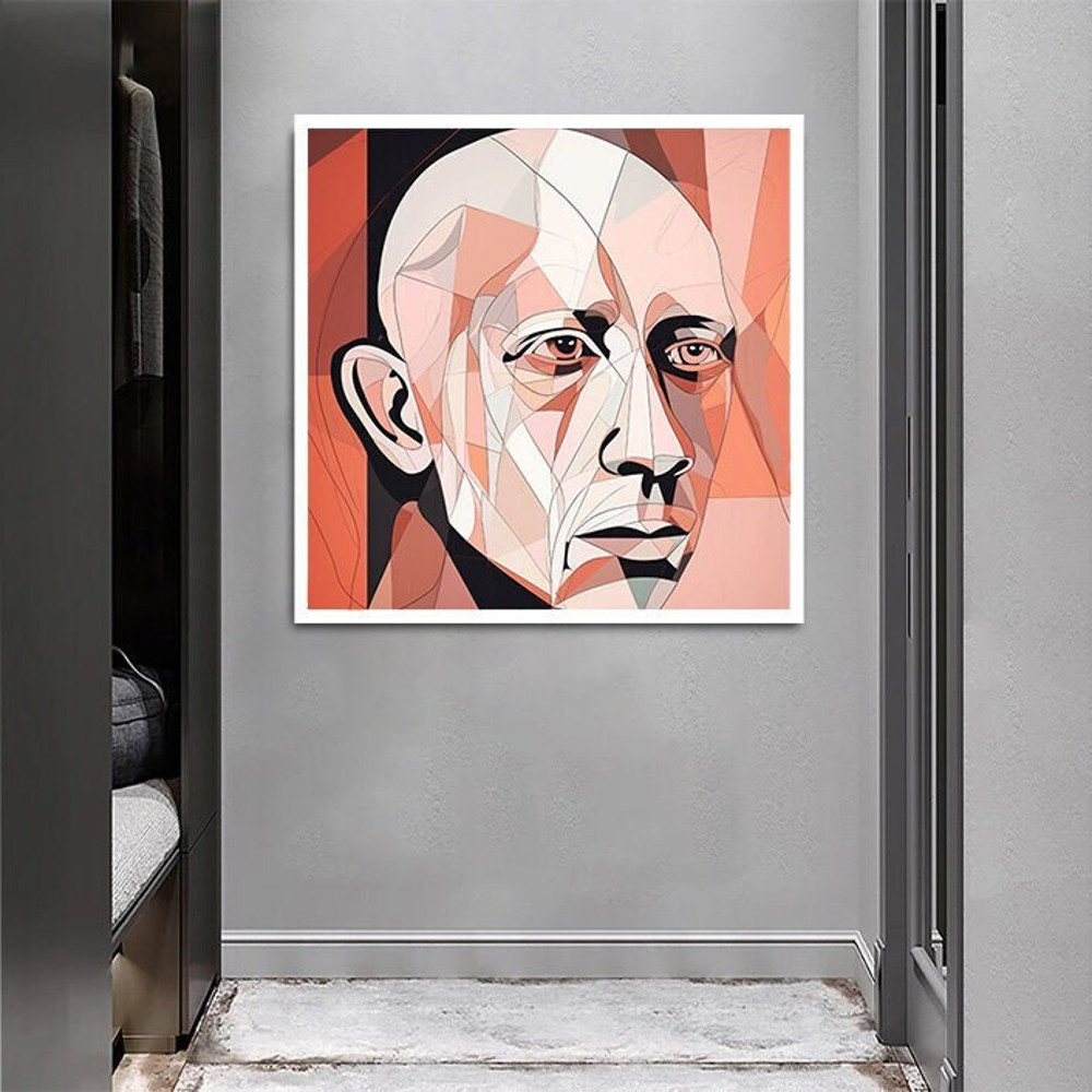 male head canvas print, different decor, head canvas decor, ready to hang canvas.jpg