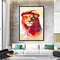 one eyed lion canvas wall art, red maned lion canvas print art, white belt lion canvas print art.jpg