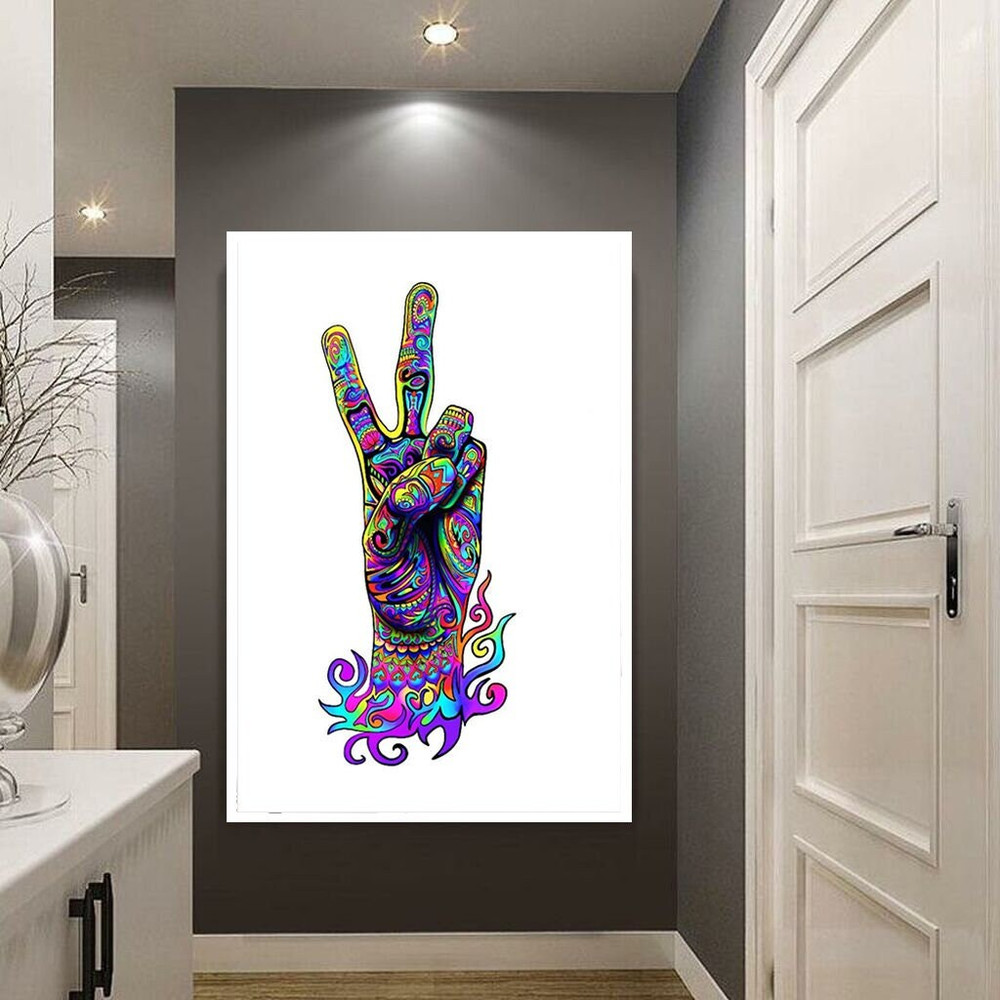 Peace Finger Graffiti Painting, Finger Graffiti Art, Peace Wall Art, Peace Hand Sign Artwork, Abstract Artwork, Graffiti art.jpg