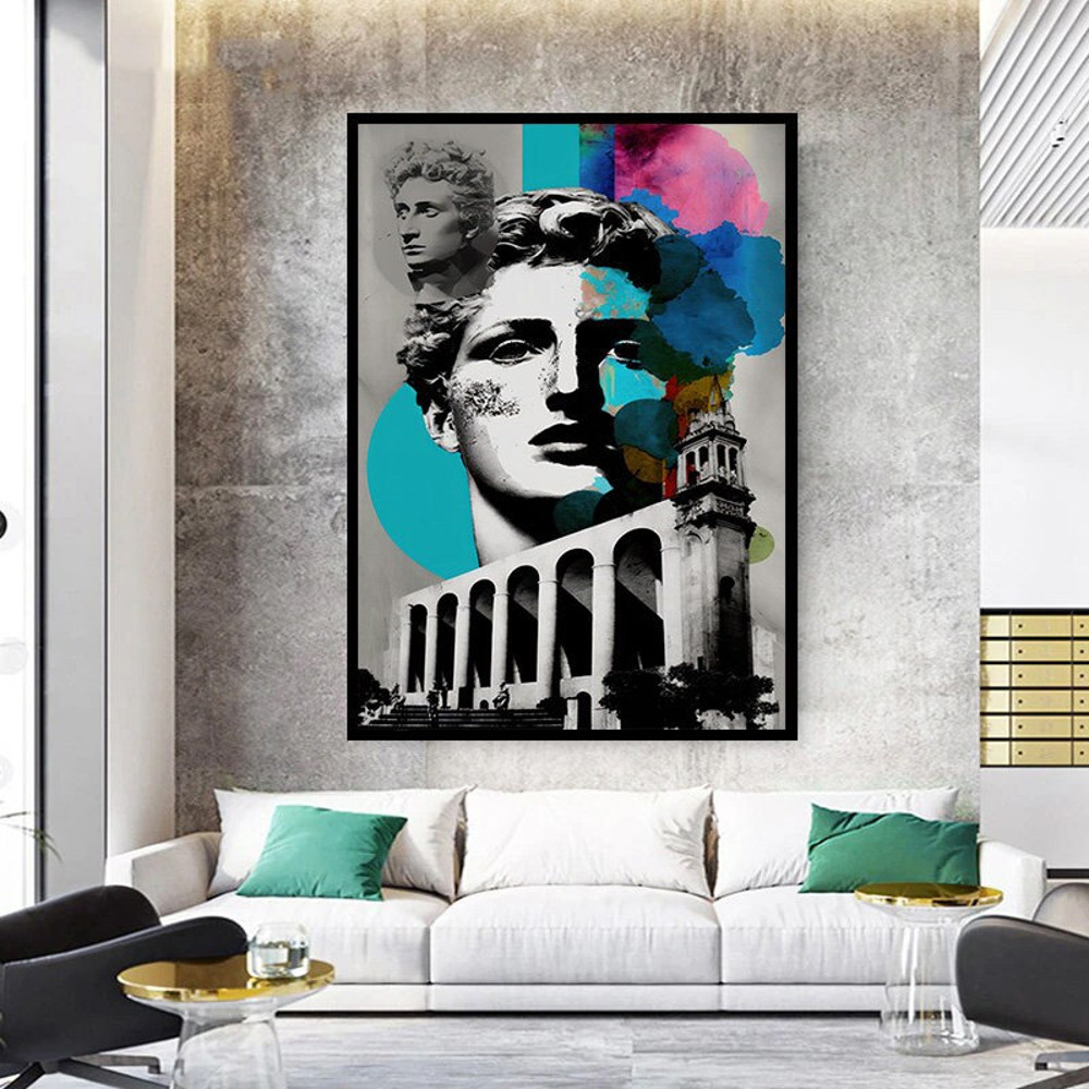 Pop Art Sculpture Canvas Wall Art, Graffiti Sculpture Poster Art, Modern Wall Decor, Fleece Sculpture Canvas Painting, Ready To Hang Canvas-1.jpg