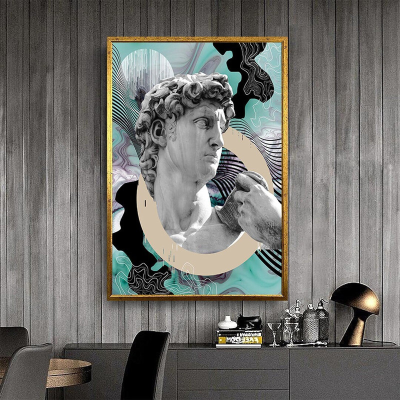 Pop Art Sculpture Canvas Wall Art, Graffiti Sculpture Poster Art, Modern Wall Decor, Fleece Sculpture Canvas Painting, Ready To Hang Canvas.jpg