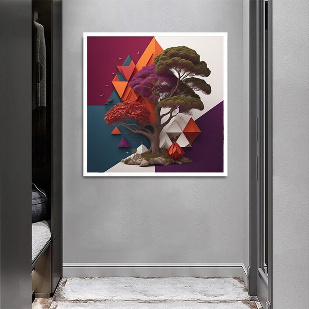 tree canvas print, colorful room decor, tree canvas, different decor, ready to hang canvas.jpg