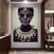 women's canvas print, woman with skull accessories, african woman canvas, woman decor with different accessories,.jpg