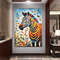 zebra canvas wall art, colorful zebra canvas print art, colorful butterflies canvas wall decor, ready to hang rubic animals canvas wall art.jpg