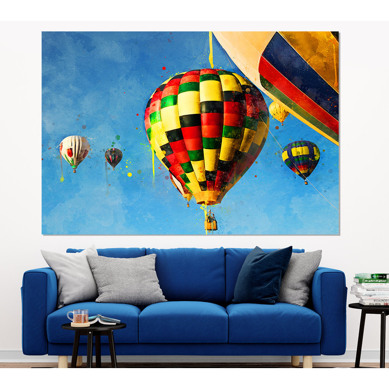 Abstract Air Balloons Watercolor Canvas Print.jpg