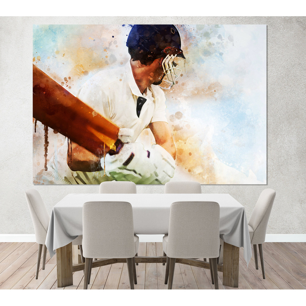 Abstract Cricket Wall Art, Watercolor Cricket Canvas Print, Cricket Player Gift, Cricket Fan Gift, Cricket Wall Decor.jpg