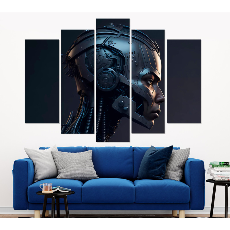Ai-generated Wall Art, Artificial Intelligence Canvas Print, Robotics Canvas Art, Ai Canvas Art.jpg