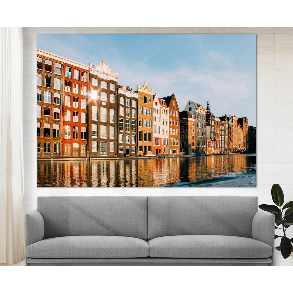 Amsterdam Wall Art, Amsterdam Canvas Art, Amsterdam Skyline, Netherlands Wall Art, Amsterdam Photo.jpg
