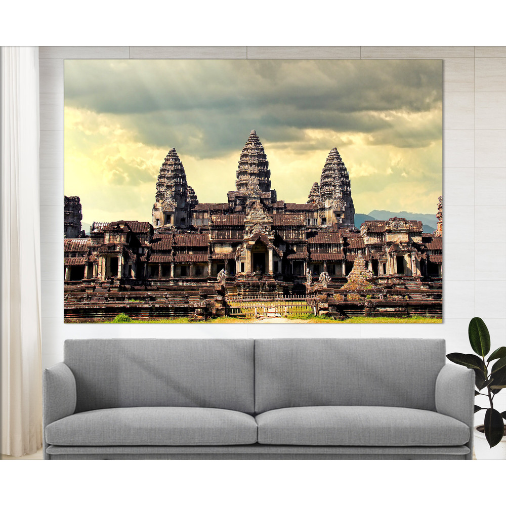 Ancient Khmer Temple Canvas Print, Ancient Architecture, Angkor Wat Canvas Print, Angkor Canvas Print.jpg