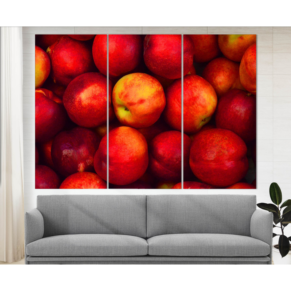 Apple Canvas Art, Fresh Red Fruits Canvas Print, Kitchen Wall Art, Farm Wall Decor, Country House Decor, Garden Wall Art.jpg