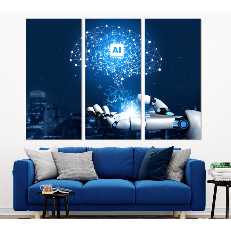 Artificial Intelligence Canvas Print, Robotics Wall Art, Ai Canvas Art, IT Office Decor, IT Wall Art, Ai Wall Art.jpg