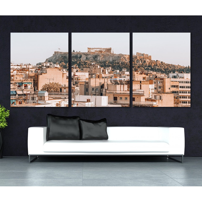 Athens Skyline Panorama Canvas Print Athens Photo Athens Print Greece Canvas Art Housewarming Gift Greek Gift Greek Wall Decor Home Decor.jpg