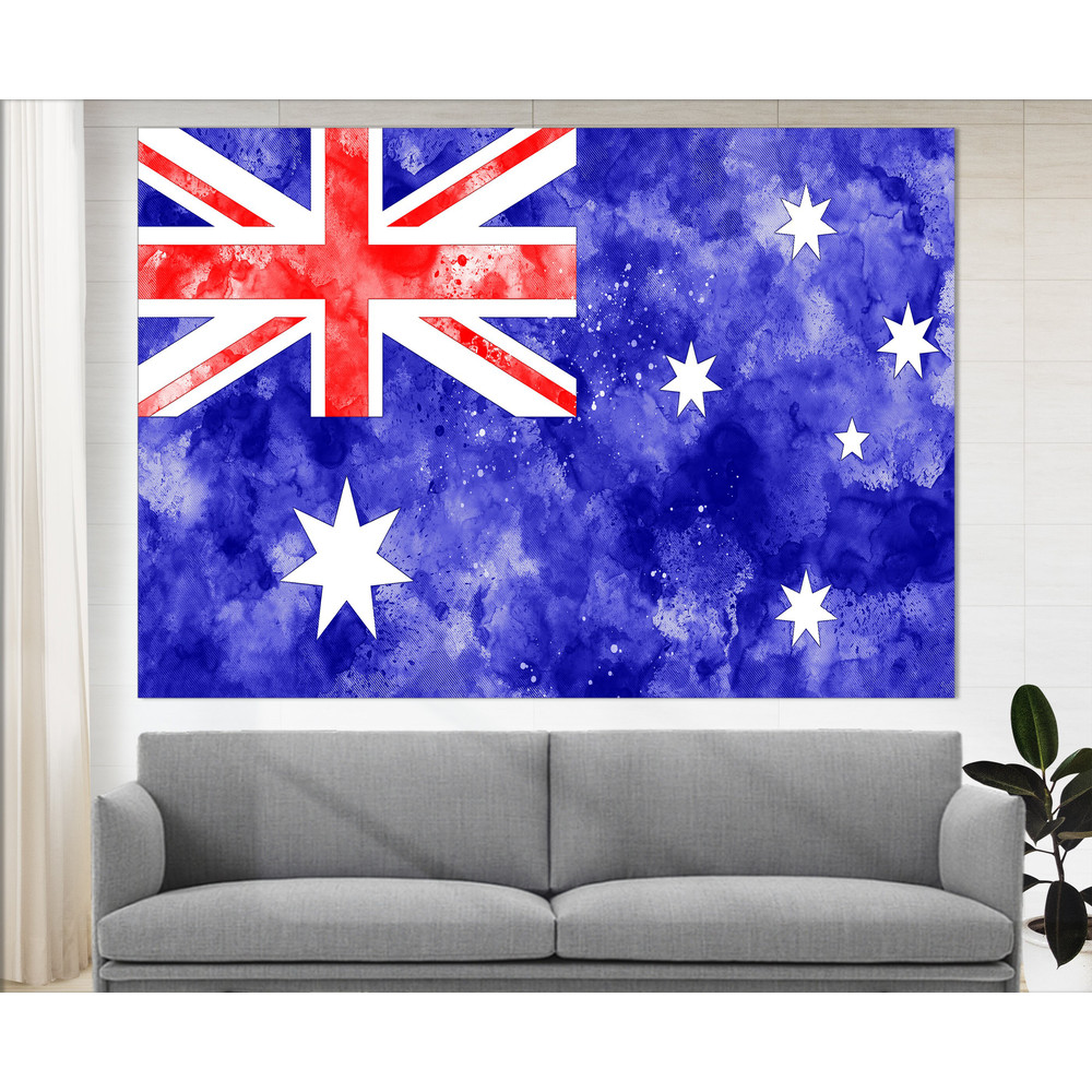 Australia Flag Canvas Print, Australia Wall Art, Flag of Australia Print.jpg