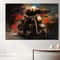 Bald Eagle Riding a Motorcycle Canvas Print, Biker Club Decor, Biker Gift, Framed and Ready to Hang.jpg