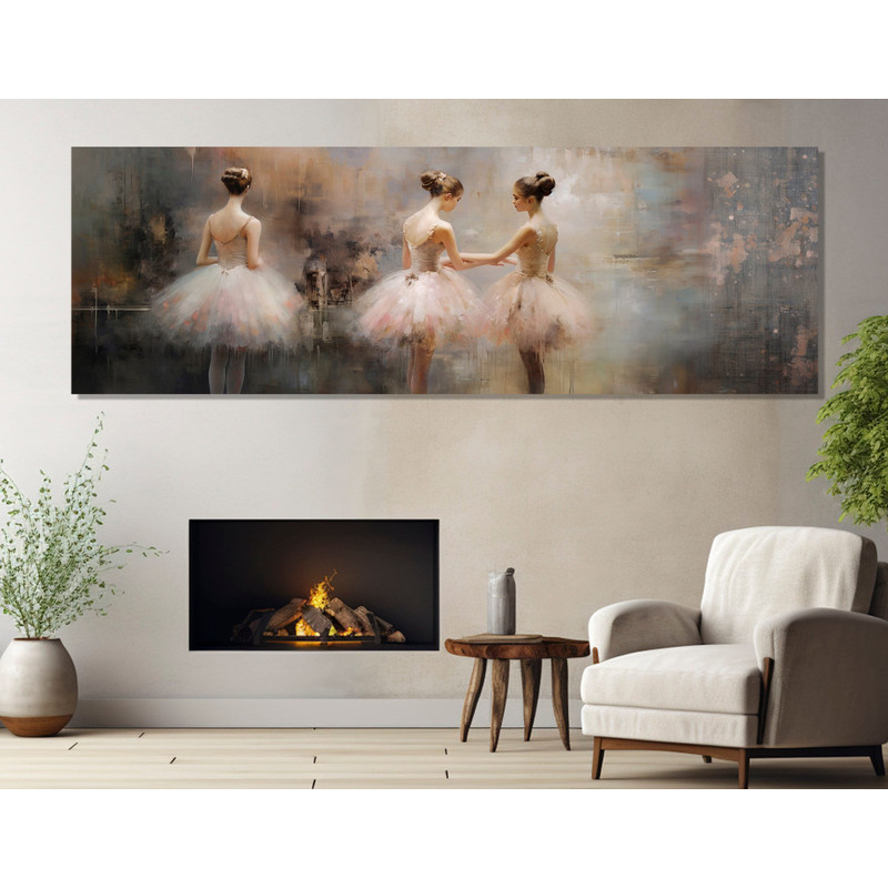 Ballerinas Oil Painting Canvas Print, Ballet Wall Art, Ballet Studio Decor, Ballerina Gift.jpg
