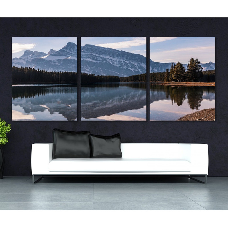 Banff National Park Panorama Lake Louise Canvas Print Nature Wall Art Mountains Canvas Art Mountain Photo Nature Wal Decor Housewarming Gift.jpg