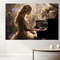 Beautiful Pianist Girl Canvas Print, Piano Wall Art, Musician Gift, Pianist Gift, Framed and Ready to Hang.jpg