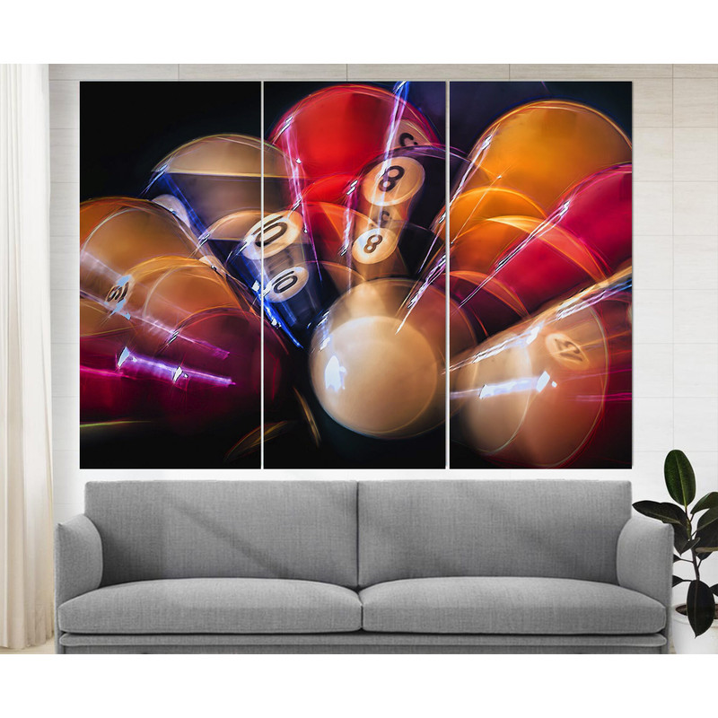 Billiards Wall Art 8 Ball Canvas Print Billiards Canvas Art Eight Ball Print Billiards Print Billiards Room Decor Pool Wall Art 8 Ball Art.jpg