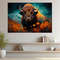 Bison Abstract Painting Canvas Print, Large Bison Wall Art, Bison Poster, Framed and Ready to Hang.jpg