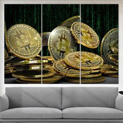 bitcoin gold canvas art cryptocurrency print bitcoin wall art cryptocurrencies trading bitcoin trade