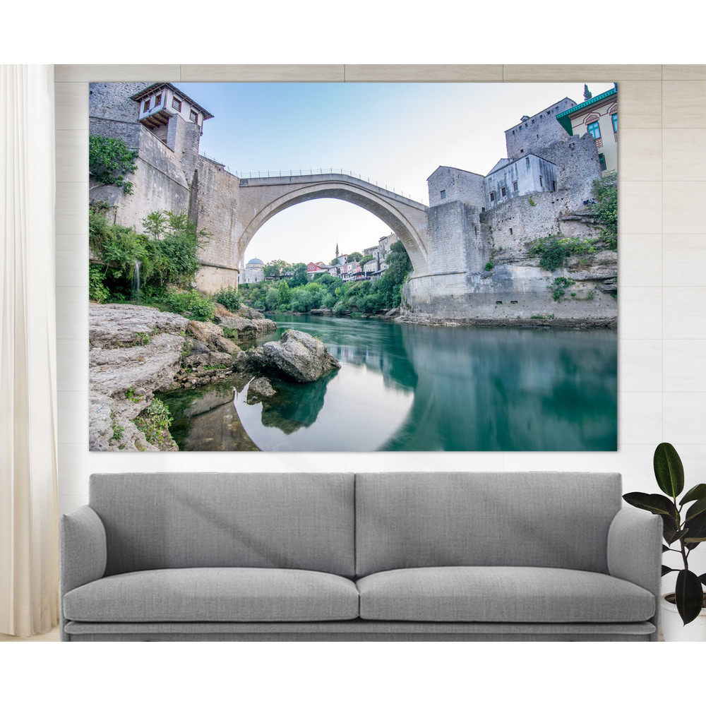 Bosnia Old Bridge Canvas Print, Mostar Bridge Canvas Art, Bosnia and Herzegovina Wall Art.jpg