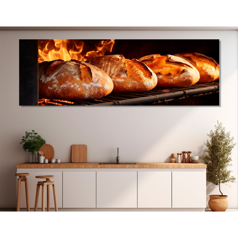 Bread Canvas Print, Large Kitchen Wall Decor, Bakery Wall Art, Baker Gift, Framed and Ready to Hang.jpg