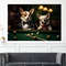 Chihuahua Playing Billiards Canvas Print, Billiards Wall Art, Chihuahua Painting, Man Cave Wall Art, Framed and Ready to Hang.jpg