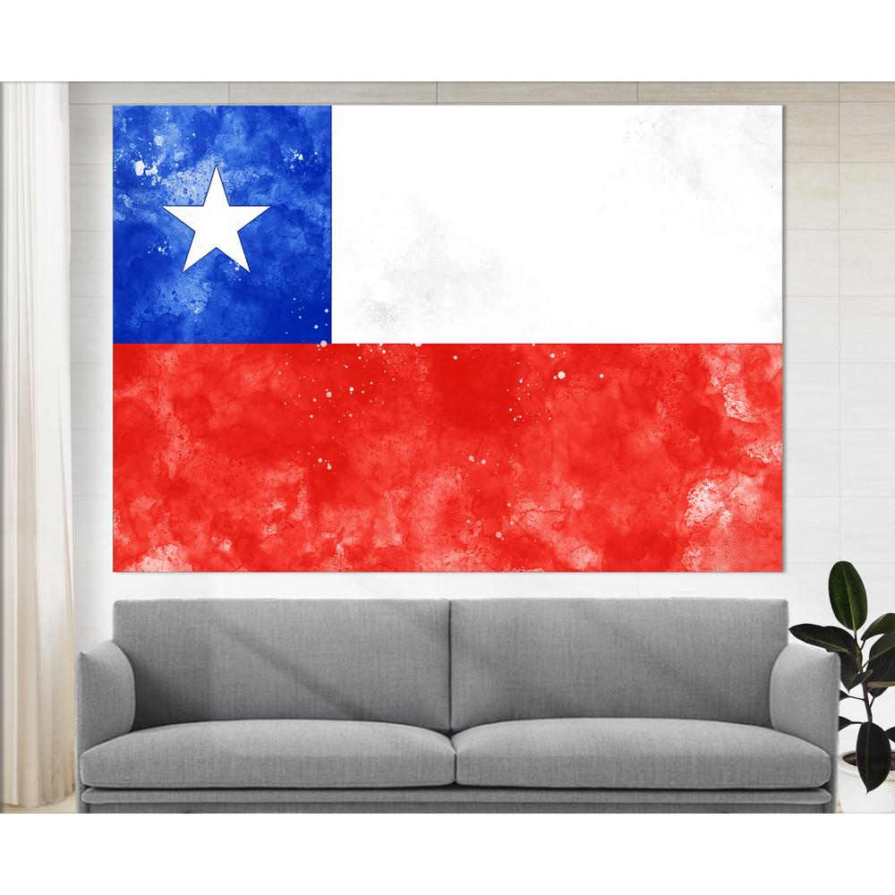 Chile Flag Canvas Print, Chile Wall Art, Flag of Chile Print.jpg