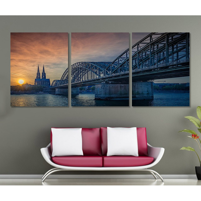 Cologne Panoramic Canvas Print, Cologne Wall Art, Large Cologne Canvas Art, Cologne Photo, Germany Wall Art.jpg