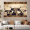 Cows Painting Canvas Print, Highland Cows on Wooden Background Print, Modern Canvas Art, Framed and Ready to Hang.jpg