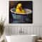 Cute Duck in the Bathtub Painting Canvas Print, Bathroom Wall Art, Bathroom Wall Decor, Nursery Canvas Art, Baby Room Decor.jpg