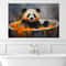 Cute Panda in the Bathtub Painting Canvas Print, Bathroom Wall Art, Bathroom Wall Decor, Nursery Canvas Art, Baby Room Decor.jpg
